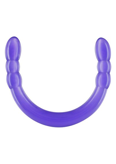 Фалоімітатор подвійний, нереалістичний TOY JOY фіолетовий, 45 х 3 см Sex Aura