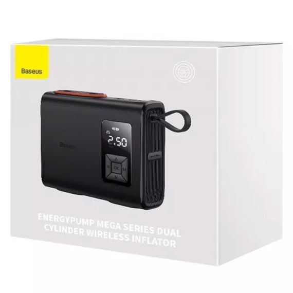 Автомобільний насос Baseus Mega EnergyPump Series Dual Cylinder 6000 mAh (CRNL060001) Black | Зображення 5