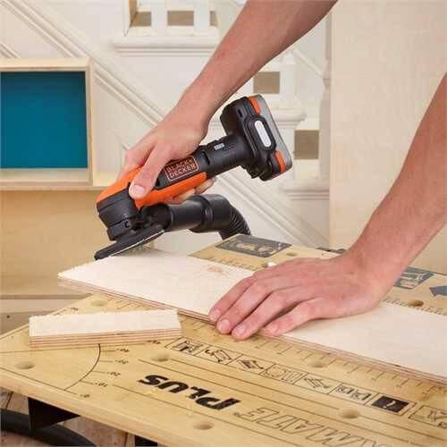 Шлифмашина вибрационная аккумуляторная BLACK+DECKER BDCDS12N | Зображення 3