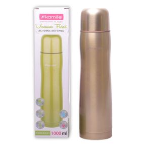 Термос бежевый 1000ml из нержавеющей стали