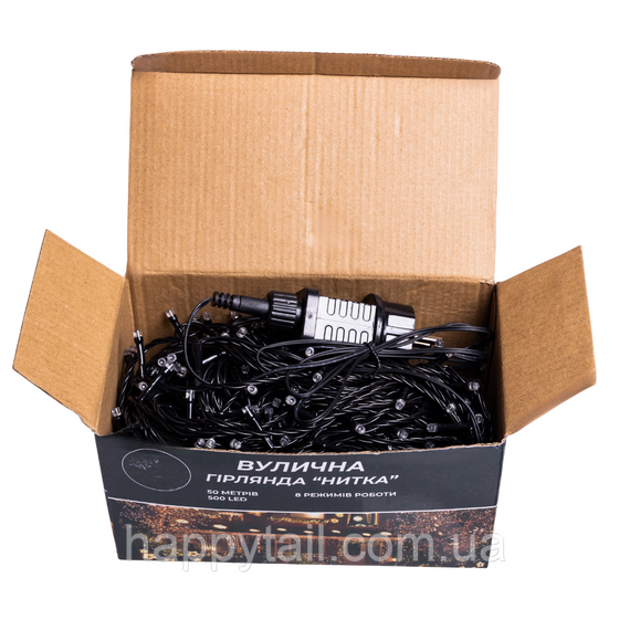 Гірлянда Різдвяна фея вулична 50 (м) 500 LED чорний провід Синій CF500L50MBBL | Зображення 5