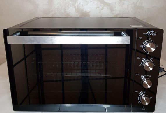 Електродуховка настільна Monte MT-2203B, 60 л, 2400 Вт, з конвекцією, грилем і таймером