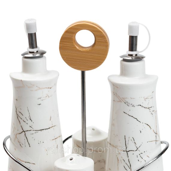 Набор для специй 4 предмета на бамбуковой подставке HP1219 | Зображення 3