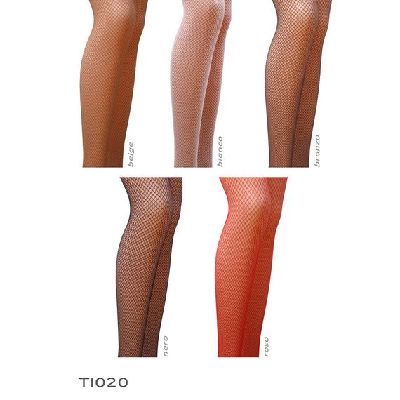 Колготки в сеточку без выделенных трусиков Passion TI020 типа Кабаретка 3/4 (fishnet), nero | Зображення 2