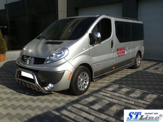 Кенгурятник WT003-4 (нерж.) Без надписи для Opel Vivaro 2001-2015 гг | Зображення 1