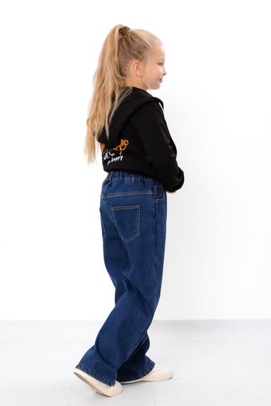 Зимові джинси для дівчинки на флісі прямого крою Носи своє 116 Синій (p-18265-216113) | Зображення 2