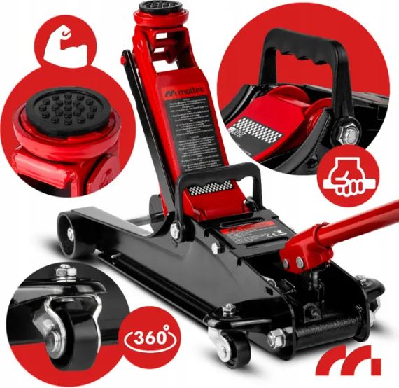 Домкрат гидравлический подкатный 2.5т низкопрофильный 385мм Maltec | Зображення 1