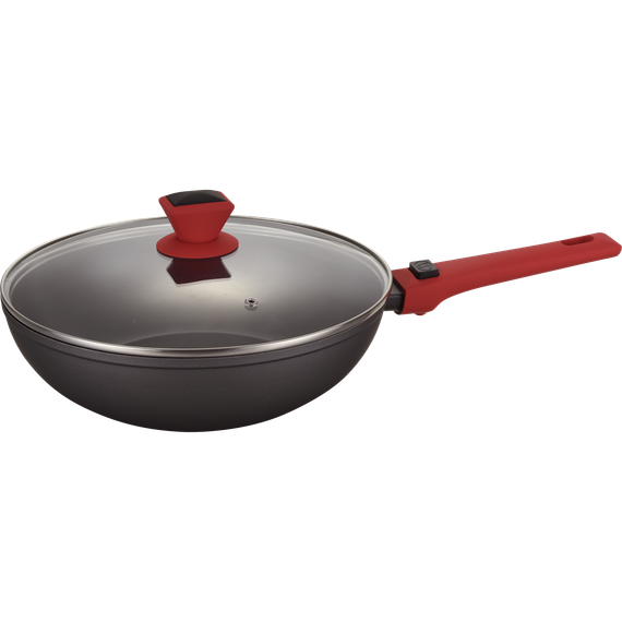 PEPPER PR-2211 Сковорідка Агат зі з'ємною ручкою і кришкою (greblon C2) 280x80 мм