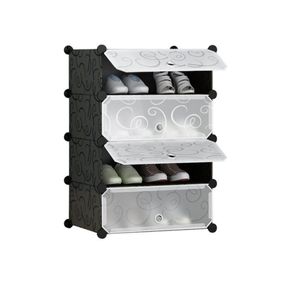 Шафа для взуття пластикова MPA1-4, 39х37х76см, Black