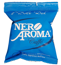 Кава в капсулах Nero Aroma Dek без кофеїну 50 шт Італія Неро Арома Еспресо Поїнт decaffeinato капсульний | Зображення 1