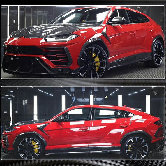 Накладки на арки (Сухий карбон) для Lamborghini Urus 2018- рр | Зображення 4