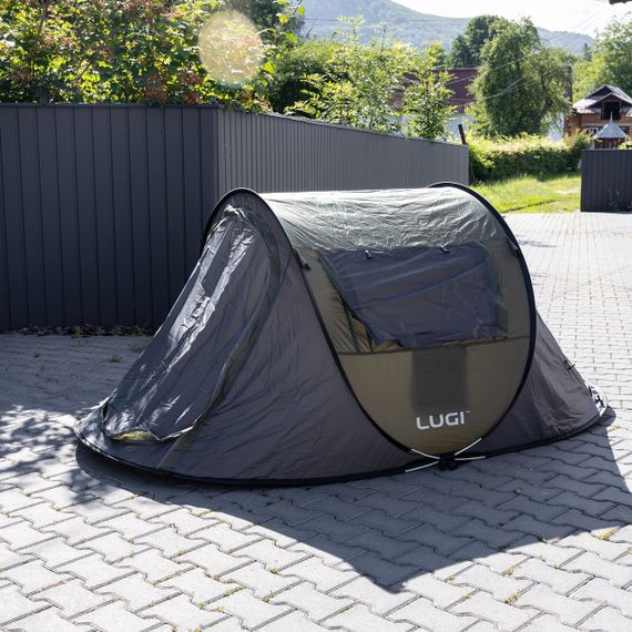 Палатка туристическая  245×145×100 (см) кемпинговая для рыбалки 2 х местная Зеленый LU-030GR