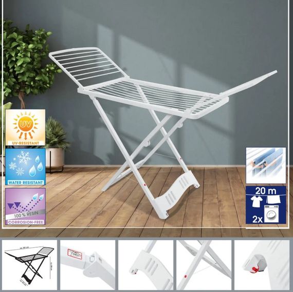 Сушарка для білизни підлогова Casa Si Resin 20m White (CS92066Q01) | Зображення 5