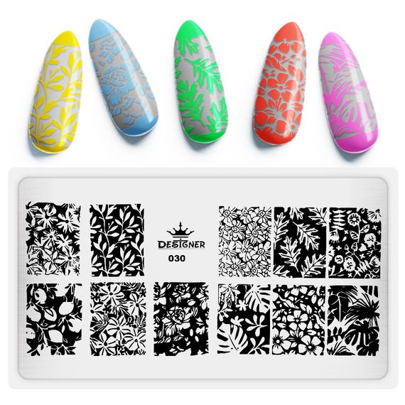 Пластина 030 для стемпінгу Designer Professional (12х6см) | Зображення 1