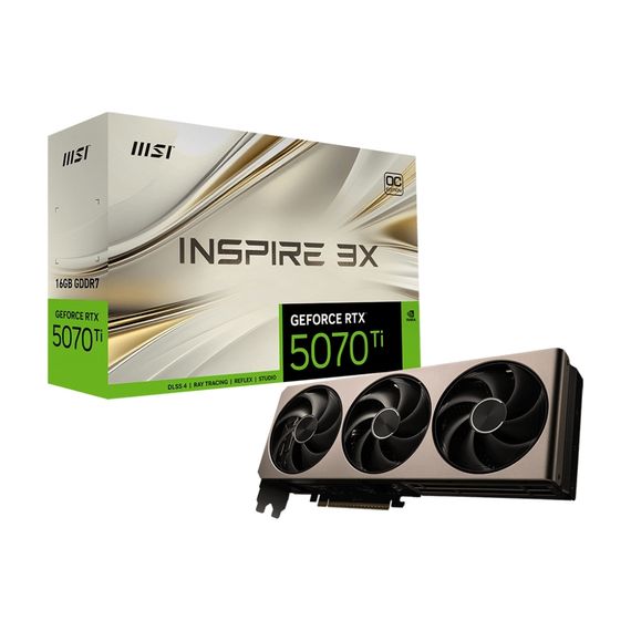 Відеокарта MSI GeForce RTX5070 Ti 16GB INSPIRE 3X OC (RTX 5070 Ti 16G INSPIRE 3X OC) | Зображення 6