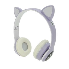 Беспроводные наушники Bluetooth Cat Ear VZV-23M Led,Purple