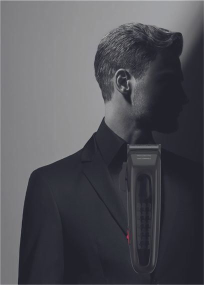 Машинка для стрижки Rowenta Karl Lagerfeld Perfect Line, мережа+акум., роторний мотор, насадок-6, сталь, чорний (TN152LF0) | Зображення 8