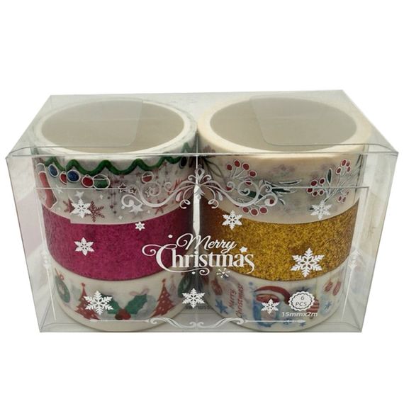 Набор декоративный скотч "Merry Christmas" XM-JD2273-3, 1,5 см x 2 м