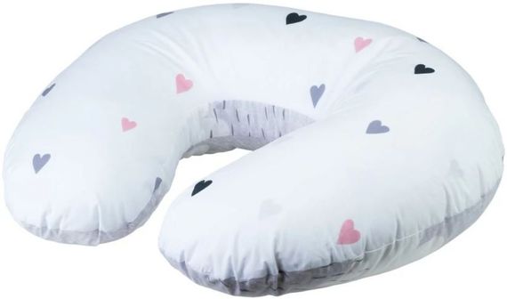 Подушка Bubaba by FreeON Hearts and Clouds 70х60 см, grey | Зображення 1