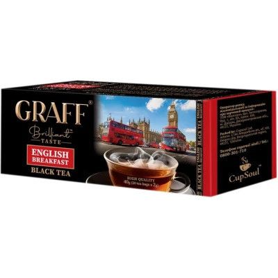 Чай Graff English Breakfast 20х2 г (4820279610016) - Топ Продаж!