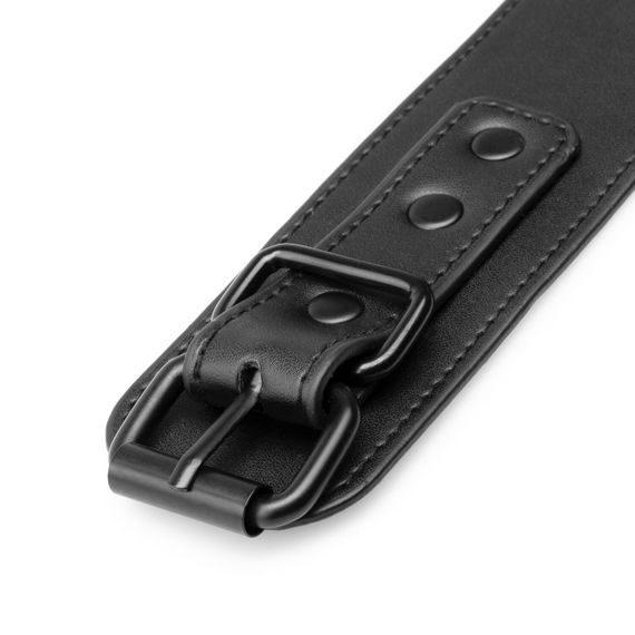 Наручники Bedroom Fantasies: Faux Leather Handcuffs One Size, чорні | Зображення 4