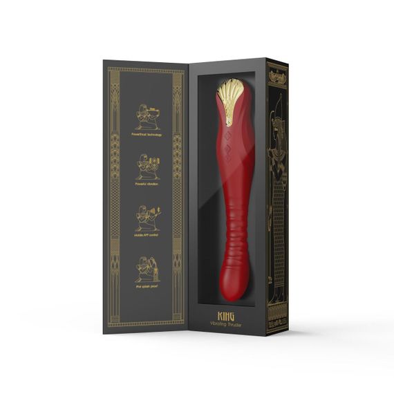 Смартвібратор-пульсатор Zalo — King Wine Red, кристал Swarovski Sex Aura | Зображення 8