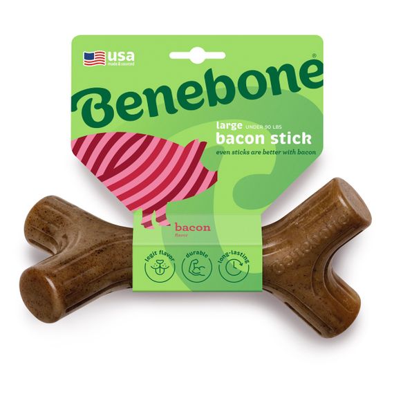 Іграшка для собак зі смаком бекону Benebone Bacon Stick, 19.5 см | Зображення 1
