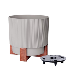 Вазон Осло зі вставкою та декоративною підставкою 12см какао Алеана