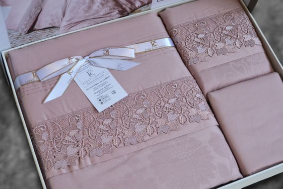 Комплект постільної білизни First Choice Vip Satin Moonlight 200x220 Buhara Powder | Зображення 2