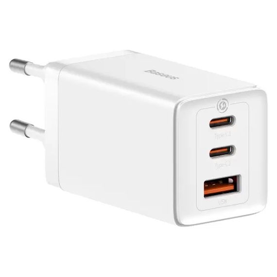 МЗП Baseus GaN5 Pro 65W 2Type-C+USB 100W EU (CCGP12020) White | Зображення 4