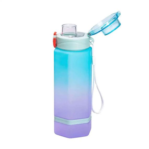 Бутылка для воды Keep Going 650 мл с наклейками  голубая HP-14-47BL | Зображення 3
