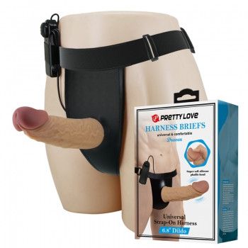 Страпон-трусики з вібрацією DRAVEN sexstyle | Зображення 1