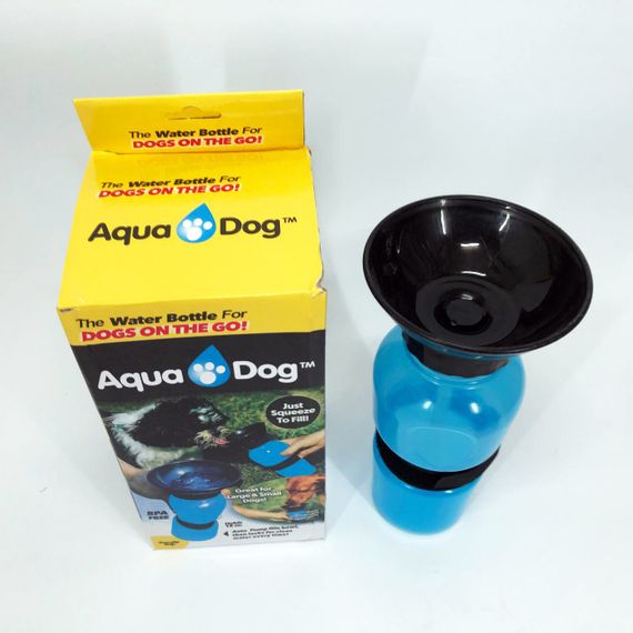 Поїлка для собак дорожня переносна Aqua Dog 537 мл портативна пляшка для великих та дрібних собак FS-97 TI-24 | Зображення 7