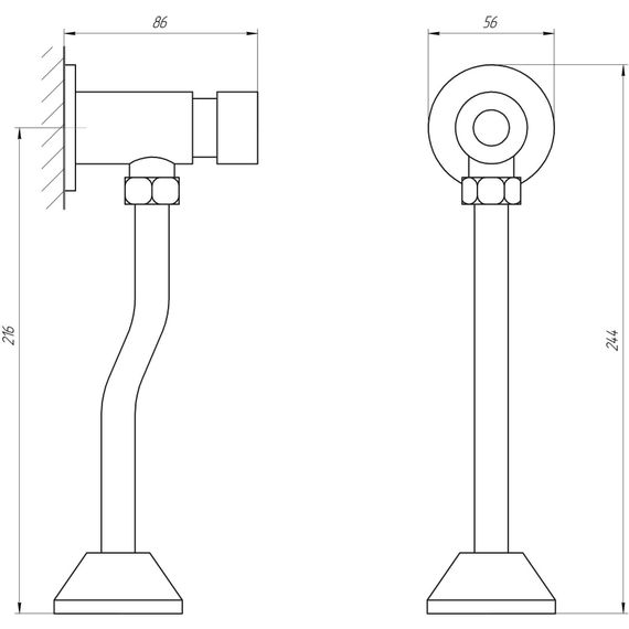 Кран-дозатор для пісуару TOPAZ TP-0201A | Зображення 1