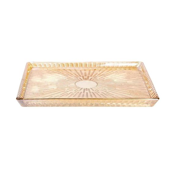 Блюдо для закусок стеклянное 24,5*20,5*2 см прямоугольное HP-YH-54 | Зображення 1