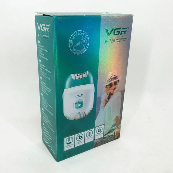 Женский эпилятор для зоны бикини VGR V-726, Женская электробритва для удаления волос с LV-299 тела, Депилятор | Зображення 9