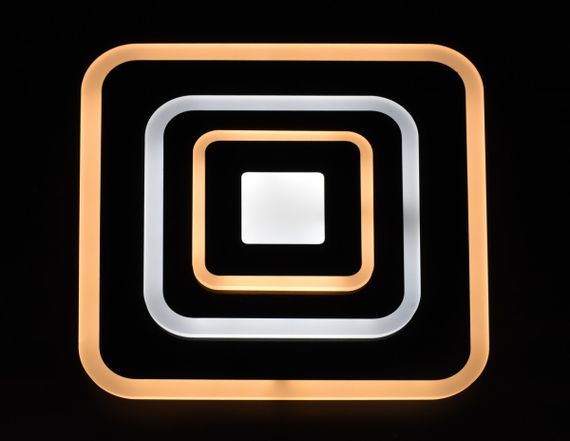 Сучасний квадратний світильник стельовий LED для кімнати кухні ванної 26128 Чорний 4х25х25 см. | Зображення 2