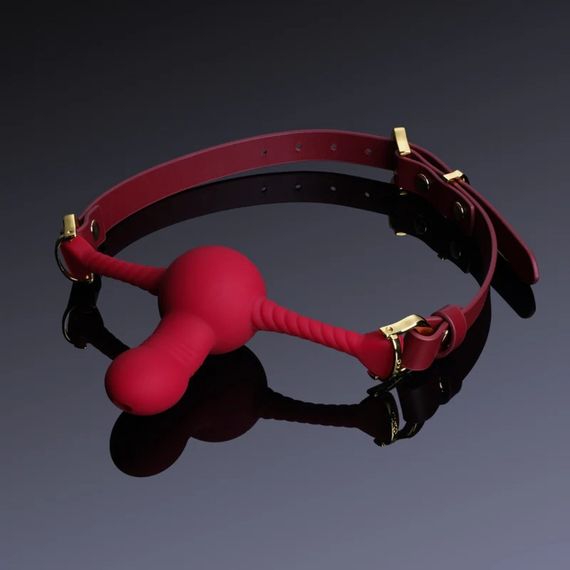 Кляп із фіксатором у формі дилдо UPKO Desire for Mouth Bondage Collection-Dildo, червоний Sex Aura