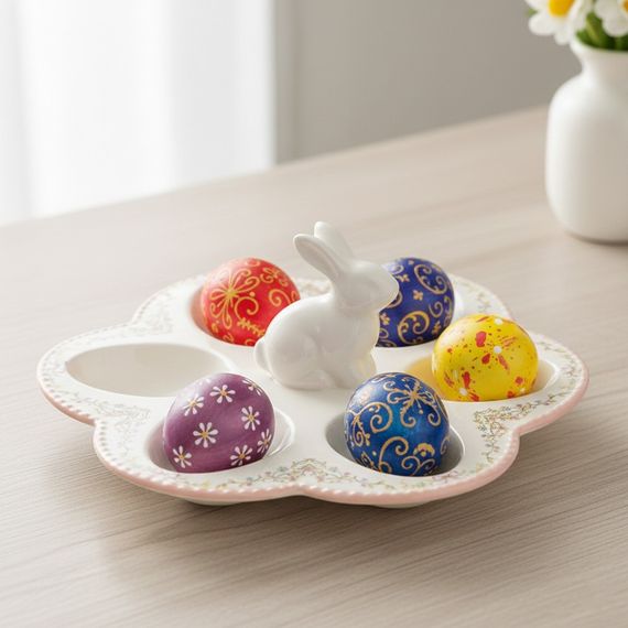 Пасхальное блюдо для яиц Rabbit Egg Plate 25 см | Зображення 1