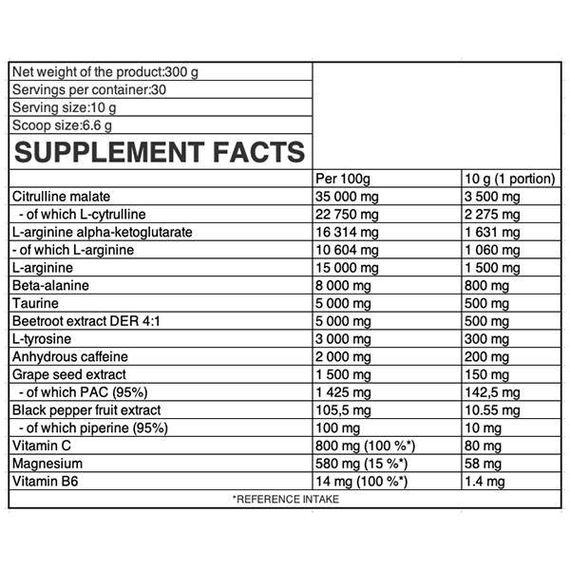 Передтренувальний комплекс OstroVit Pump Extreme 300g (Strawberry) | Зображення 1