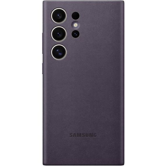 Кожаный чехол Leather Case (AAA) для Samsung Galaxy S24 Ultra Purple
