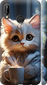 Чохол на Huawei P20 Lite Білий кіт "5646m-1410-2448"