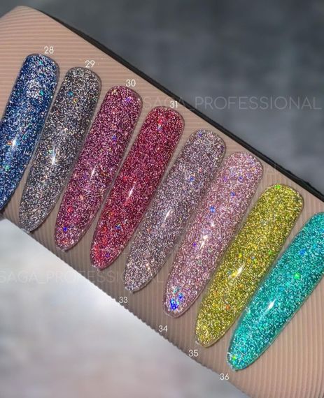 Світловідбиваючий гель-лак SAGA 34 Fiery 9мл | Зображення 5