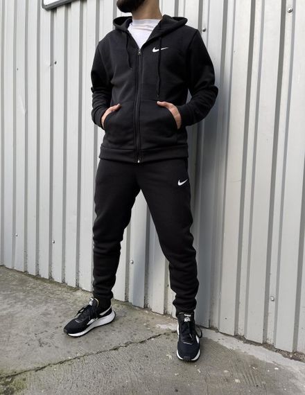 Чоловічий спортивний костюм зима Nike черний | Зображення 1