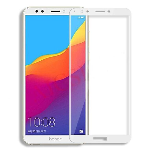 Захисне скло 2.5D на весь екран для Huawei Y5 Prime (2018) / Honor 7A колір Білий