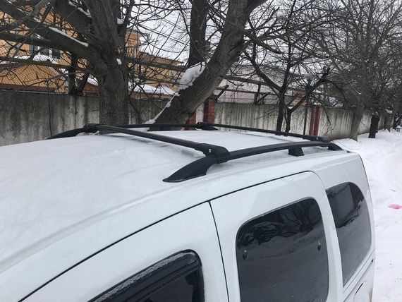 Перемички на рейлінги під ключ (2 шт) до 110 см, Чорний для Renault Kangoo 2008-2020 рр | Зображення 2