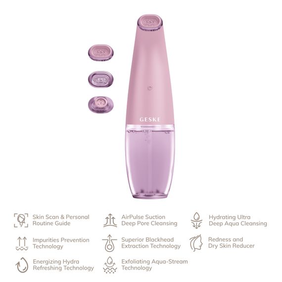 Очищающее средство для лица GESKE Aqua-Stream Face Cleanser 8в1 starlight, Розовый | Зображення 1