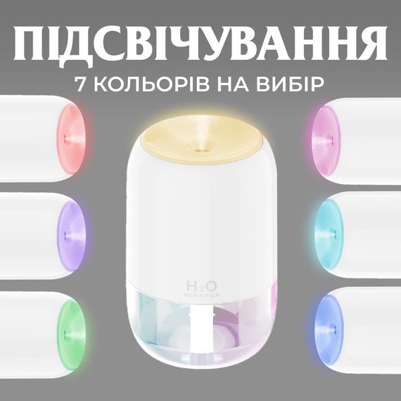 Увлажнитель воздуха аромадиффузор 200 мл белый | Зображення 6