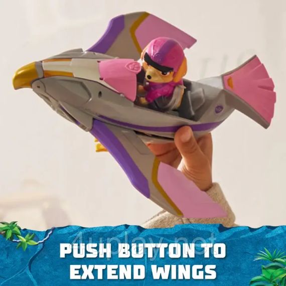 Щенячий патруль у джунглях Літак сокіл і фігурка Скай Оригінал Paw Patrol Jungle Pups Skye Falcon Vehicle | Зображення 8