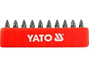 Набір насадок викруткових YATO  "Pozidriv" РZ1 x 25 мм. HEX 1/4" 10 шт. YT-0470